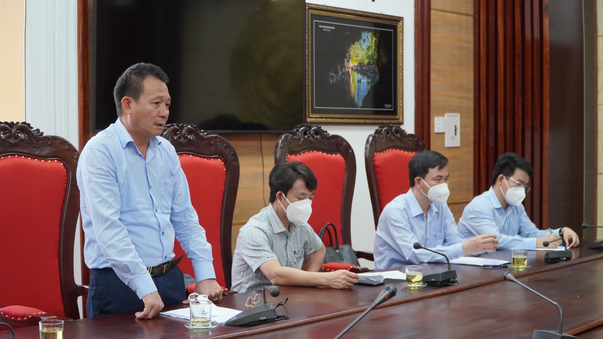 BS Tiệp phát biểu tại buổi làm việc Large