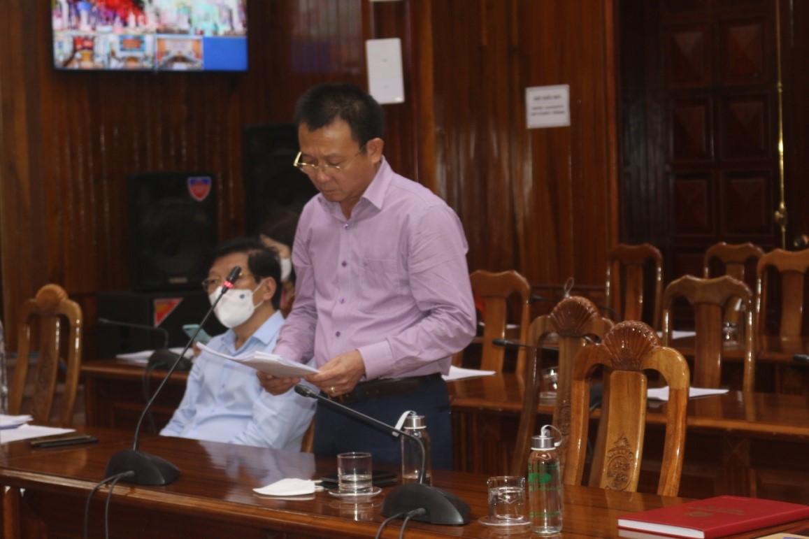 Bác sỹ Đỗ Quốc Tiệp Giám đốc CDC Quảng Bình phát biểu tại hội nghịjpg