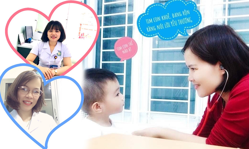 Những bác sĩ đặc biệt Phạm Thị Ngọc Hân bên phải Hoàng Thị Hạnh trên cùng bên trái và Dương Thị Bé dưới cùng bên tráijpg