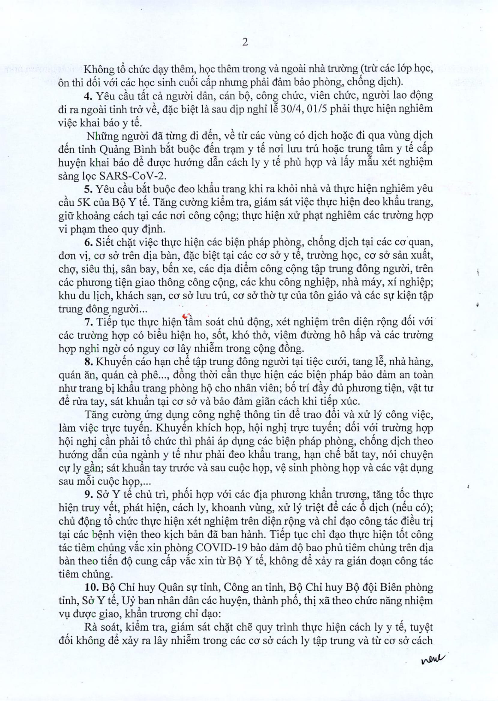 Thông báo 3 5 2021 2