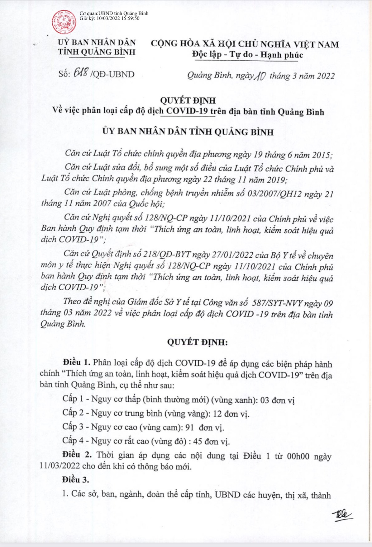 phân câp độ dịch nhé 