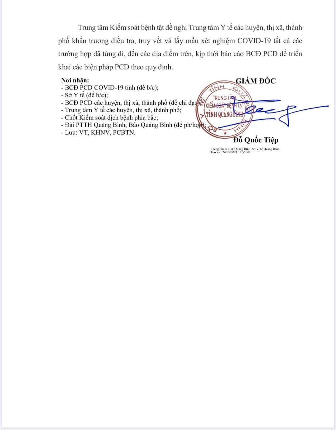 thông báo khẩn 24 5 20211