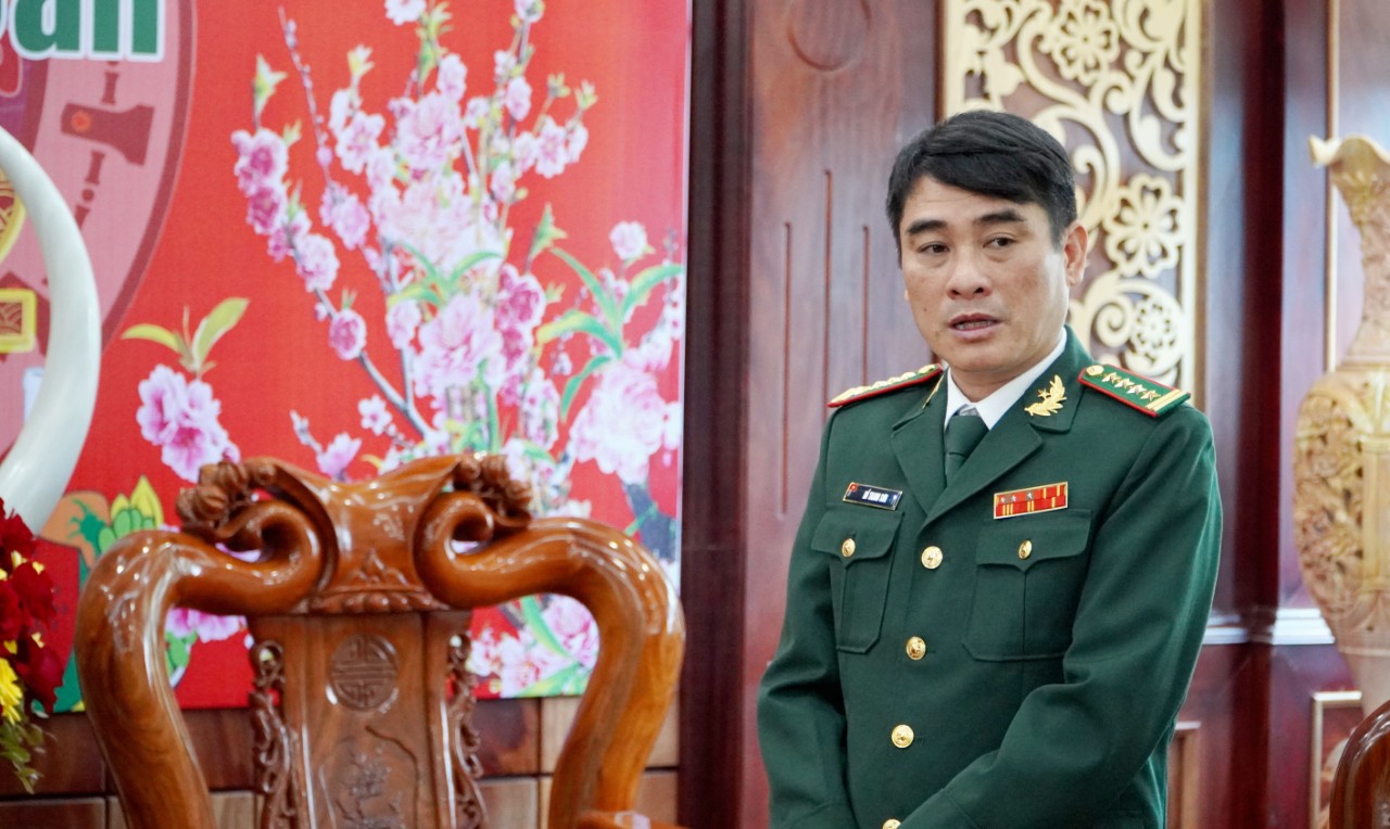 Đại diện Bộ Chỉ huy Bộ đội biên phòng tỉnh phát biểu 2